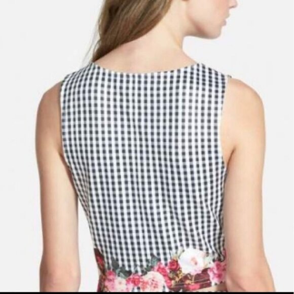 Minkpink Garden Bed Picnic gingham check Crop top - Picture 3 of 6